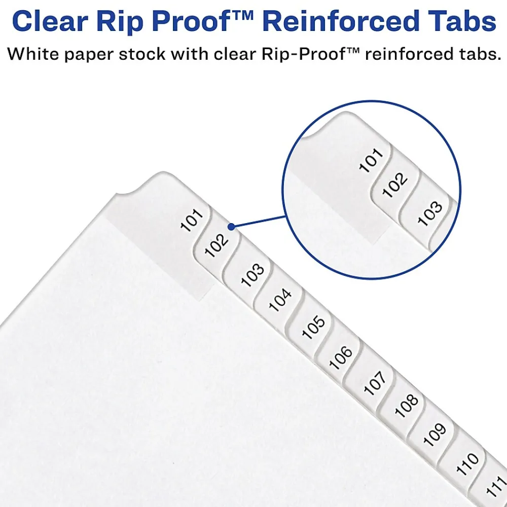 Dividers|Avery Legal Pre-Printed Paper Divider Collated Set, 51-75 Tabs, White, Allstate Style, Letter Size (01703)