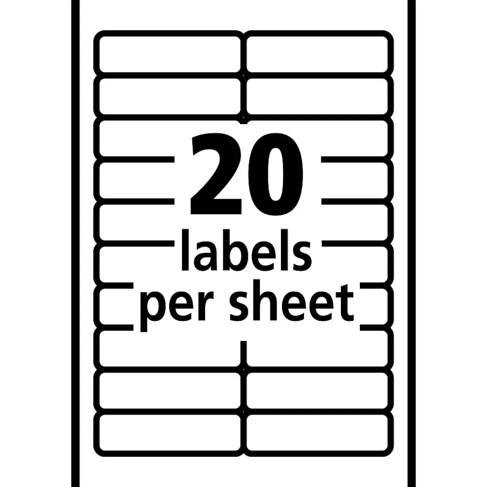 Labels|Avery Multi-Use Laser/Inkjet Identification & Color Coding Label, 1 3/4" x 1 3/4", White, 840 Labels/Pack (5422)