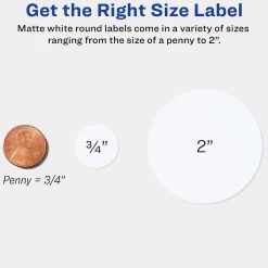 Clearance Avery Printable Round Labels with Sure Feed, 2