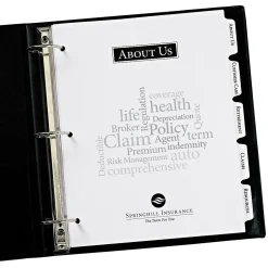Dividers|Avery Print-On Paper Dividers, 5 Tabs, White, 5 Sets/Pack (11515)