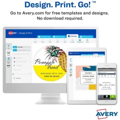 Labels|Avery Print-to-the-Edge Laser/Inkjet Square Labels, 2