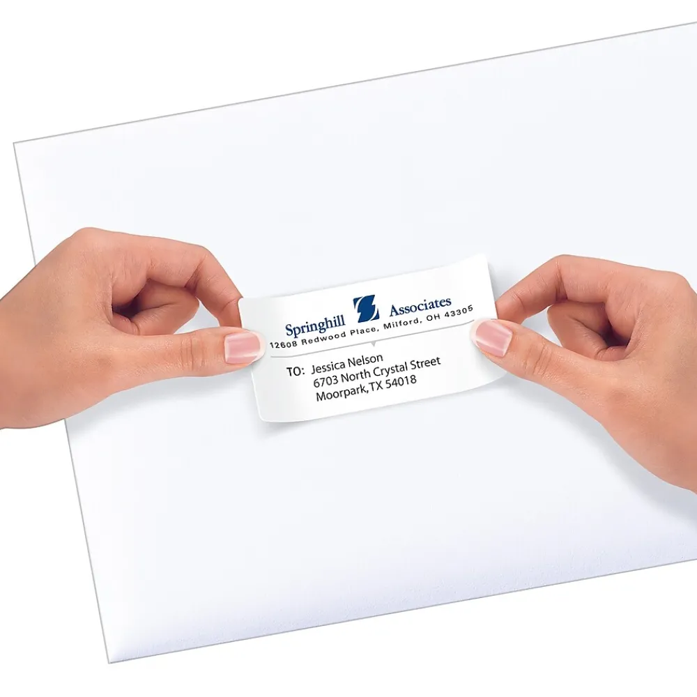 Sale Avery Repositionable Laser Shipping Labels, 2" x 4", White, 1,000 Labels/Box (55163)
