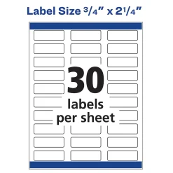 Outlet Avery Sure Feed Inkjet Return Address Labels, 3/4