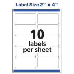 Clearance Avery Sure Feed Inkjet Shipping Labels, 2