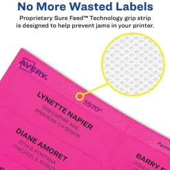 New Avery Sure Feed Laser Shipping Labels, 2