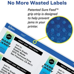 Best Avery Sure Feed Laser/Inkjet Shipping Labels, 3-1/2" x 5", White, 1,000 Labels/Box (95935)