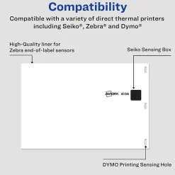 Best Avery Thermal Shipping Labels, 4" x 6", Matte White, 220 Labels/Roll (4156)