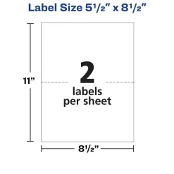 Hot Avery TrueBlock Laser Shipping Labels, 5-1/2
