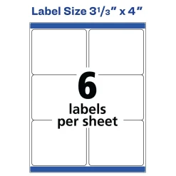 Discount Avery TrueBlock Laser Shipping Labels, 3-1/3