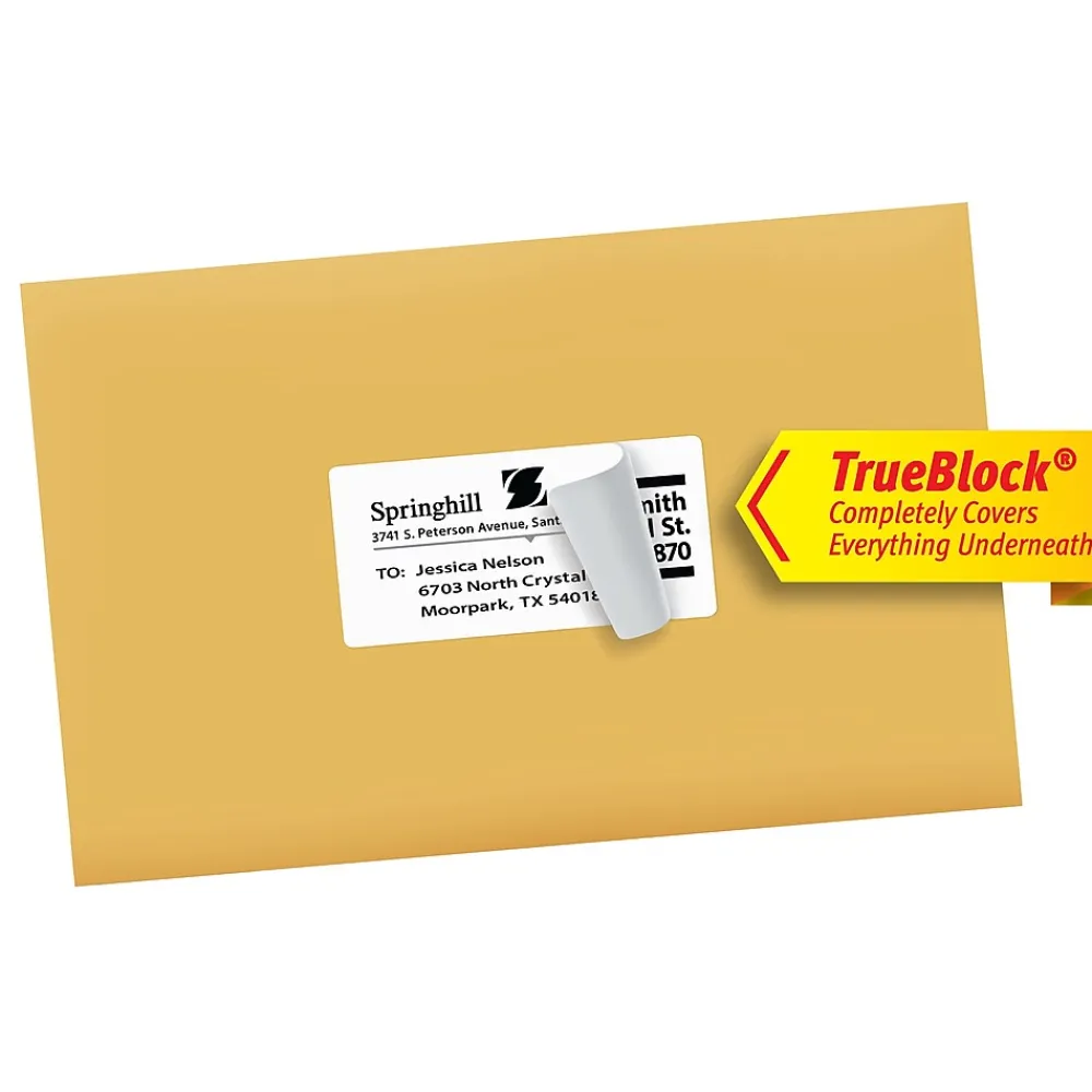 Online Avery TrueBlock Laser Shipping Labels, 2" x 4", White, 250 Labels/Pack (5263)