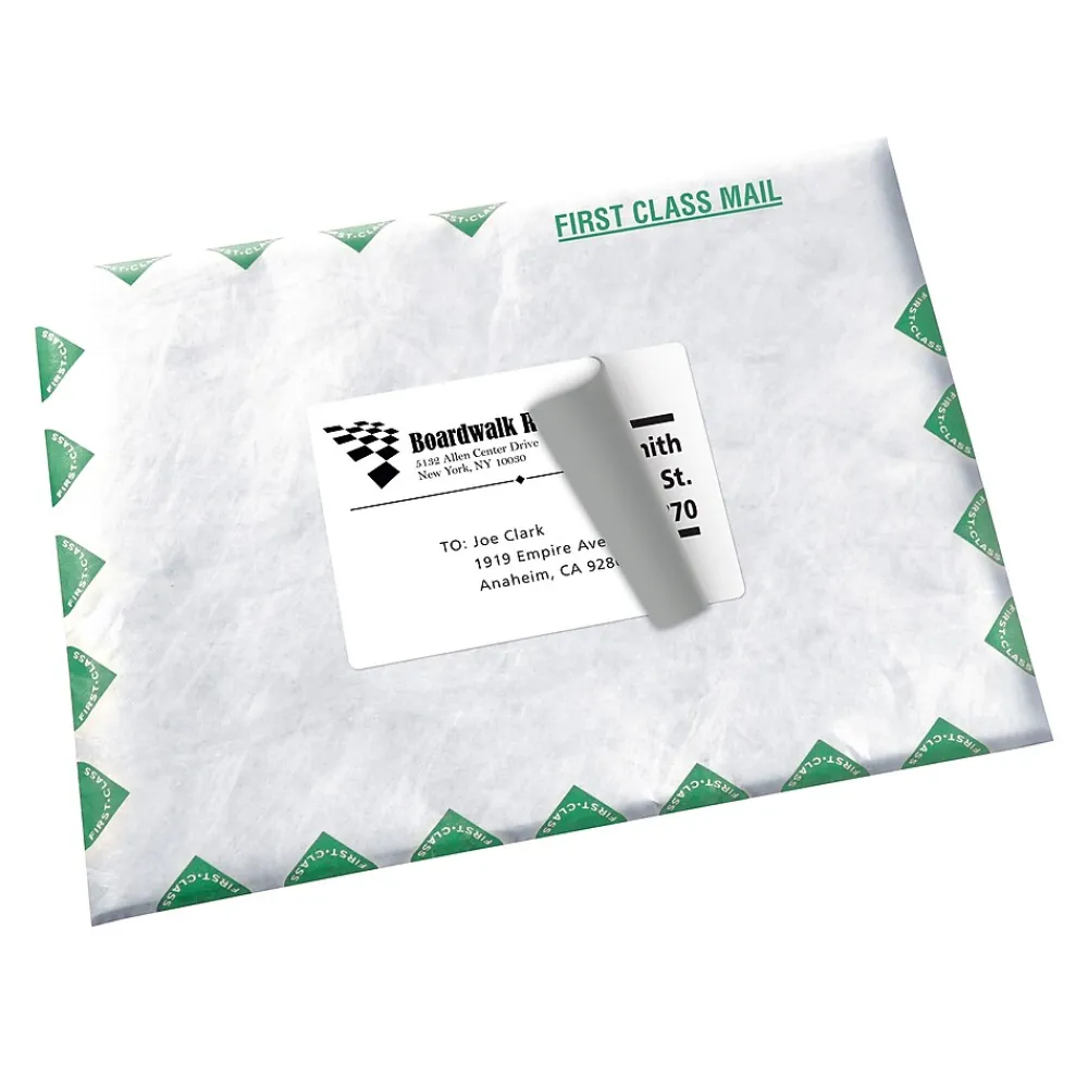 Outlet Avery TrueBlock Laser Shipping Labels, 3-1/2" x 5", White, 400 Labels/Box (5168)