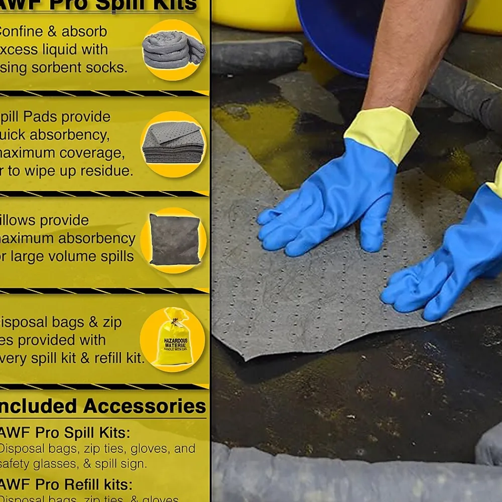 AWF Pro 20 Gal. Universal Spill Kit, 54 Pieces (KTSK 10200-RT)