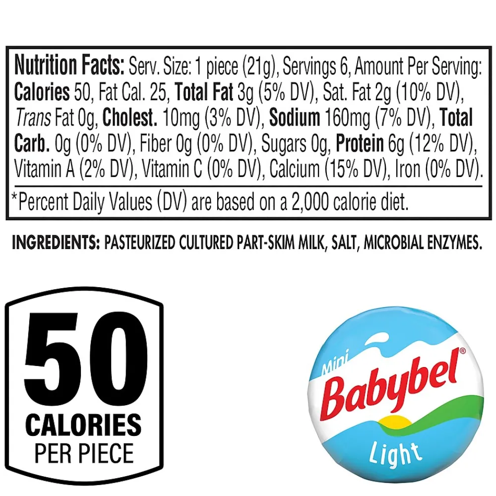 Babybel Mini Light Cheese, 5/Pack (600-00231)