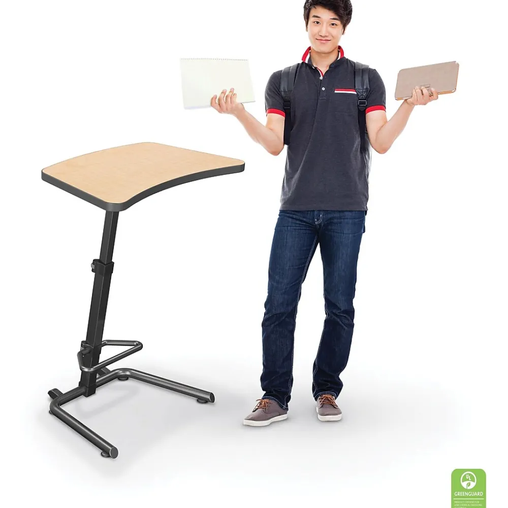 Standing Desks*Balt Up-Rite Student 43"H Adjustable Desk, Laminate (90532-7909-BK)