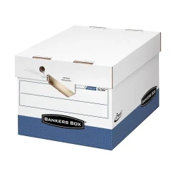 File Storage|Bankers Box® Bankers Box Presto Heavy-Duty Instant Assembly File Storage Boxes, Lift-Off Lid, Letter/Legal Size, 4/Pack (0063602)