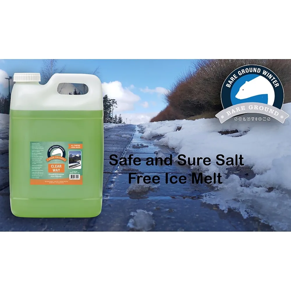 Bare Ground Clear Way Pet Friendly Ice Melt Liquid, 2.5 Gallon Jug (POFO-2.5G)