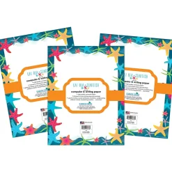 Classroom Paper*Barker Creek 8.5" x 11" Kai Ola Starfish Computer Paper Pack, 150 Sheets/Set (4314)