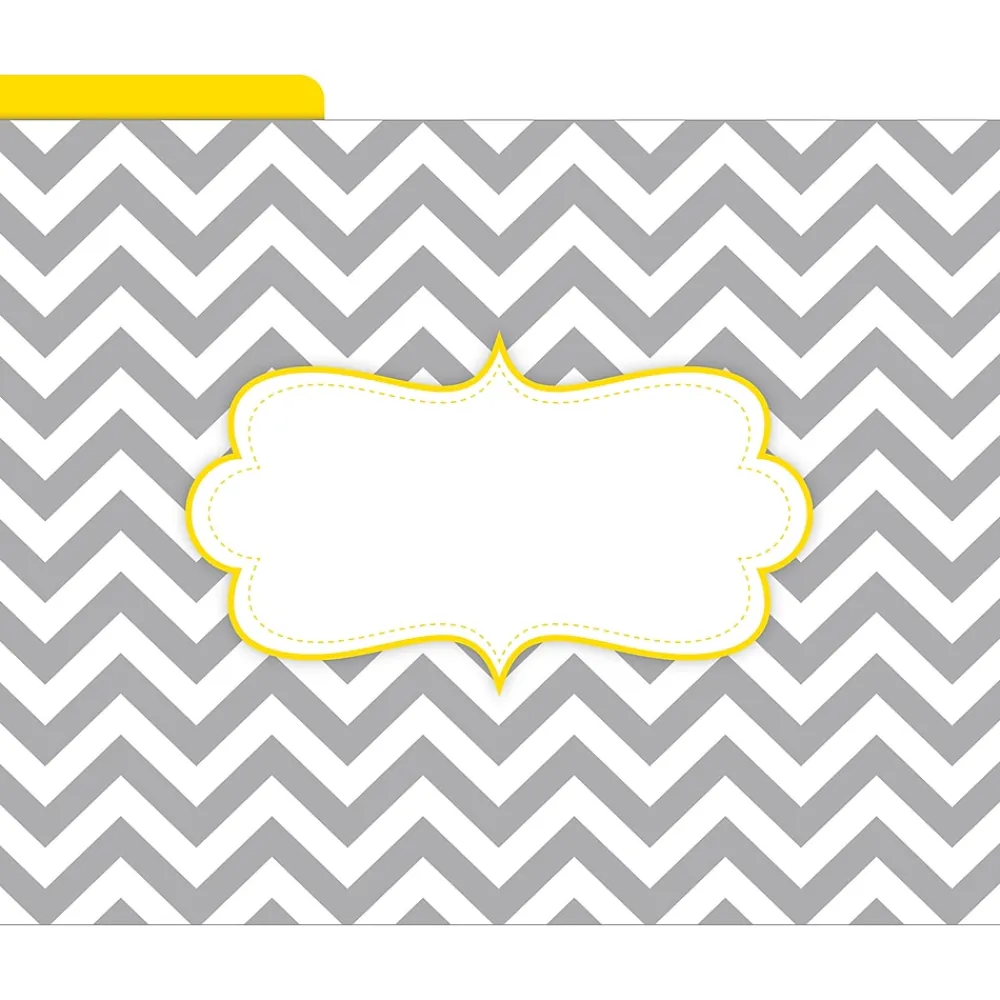 File Folders|Barker Creek Beautiful Chevron File Folder, 1/3-Cut Tab, Letter Size, Assorted, 12/Pack (2010)