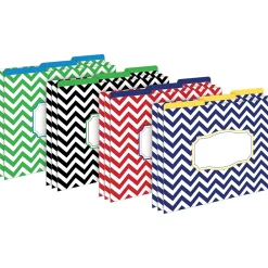 File Folders|Barker Creek Chevron Nautical Office/Classroom Set, 109 Pieces/Set (BC6004)
