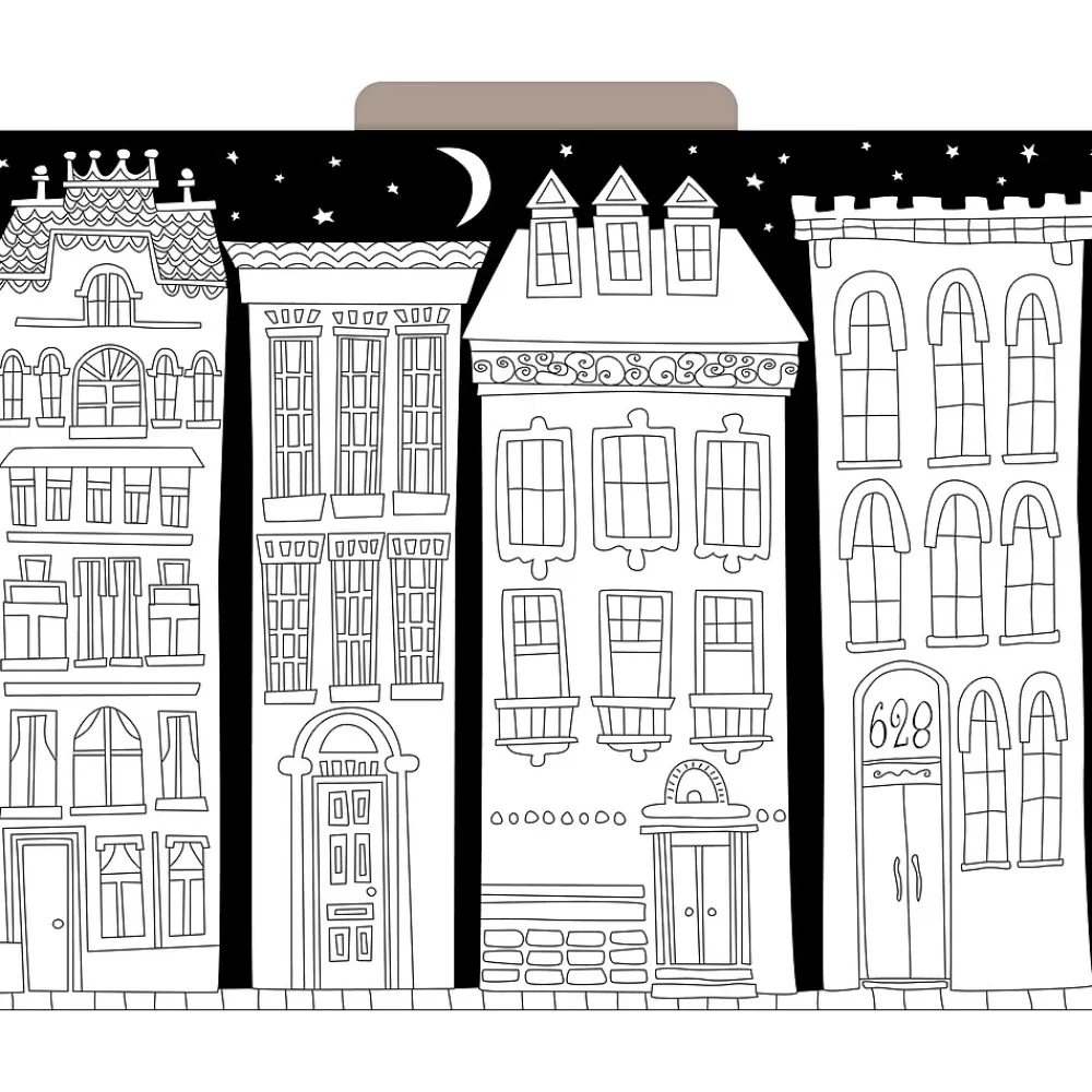 File Folders|Barker Creek Color Me! File Folder Set, 1/3-Cut Tab, Letter Size, Cityscapes, 12/Pack (2005)