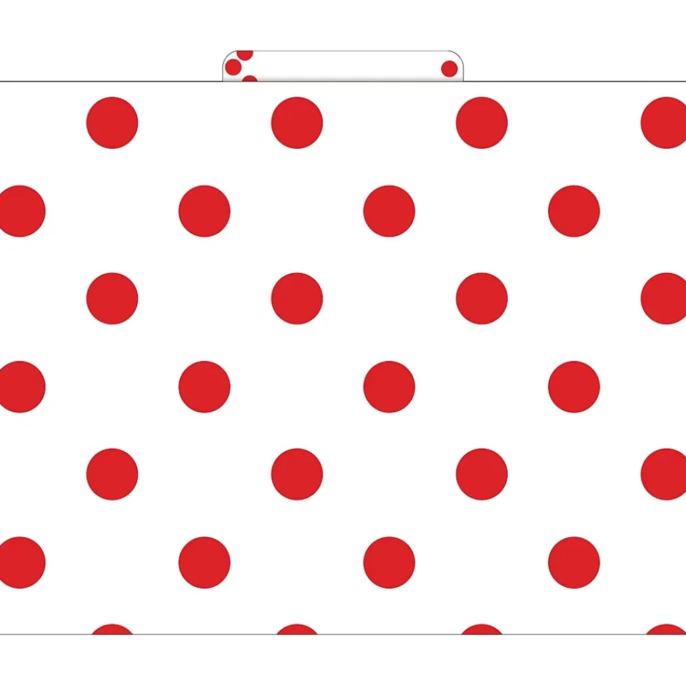 File Folders|Barker Creek File Folder Set, 1/3-Cut Tab, Letter Size, Red & White Dot, 36/Set (4393)