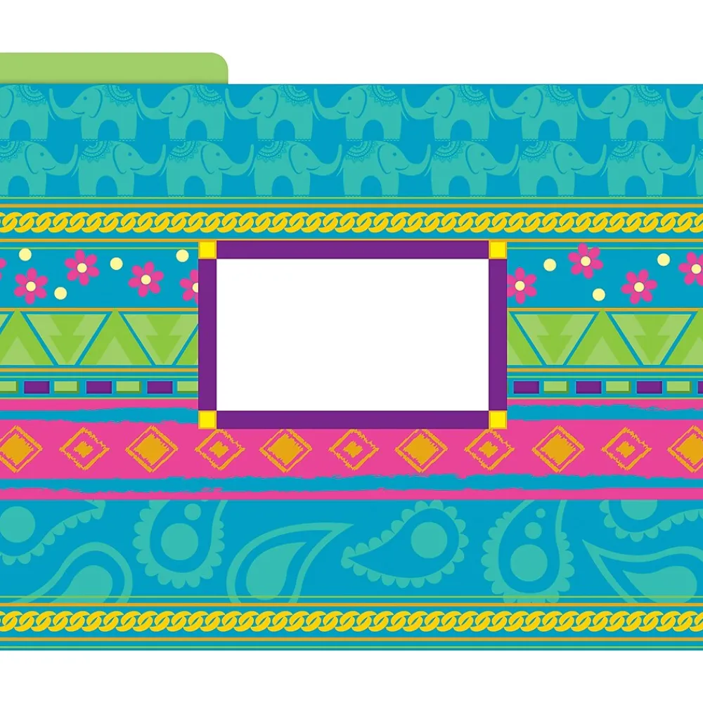 File Folders|Barker Creek File Folder Set, 1/3-Cut Tab, Letter Size, Bohemian, 12/Pack (2002)