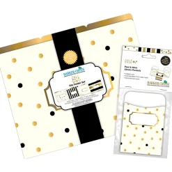 File Folders|Barker Creek Folder & Pocket Set, 1/3-Cut Tab, Letter Size, Gold, 42/Set (4411)