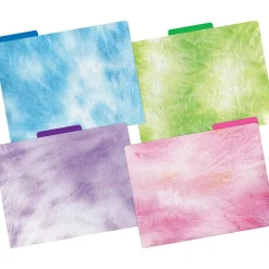 File Folders|Barker Creek Get Organized File Folder Set, 1/3-Cut Tab, Letter Size, Tie-Dye & Ombré, 107/Set (135)