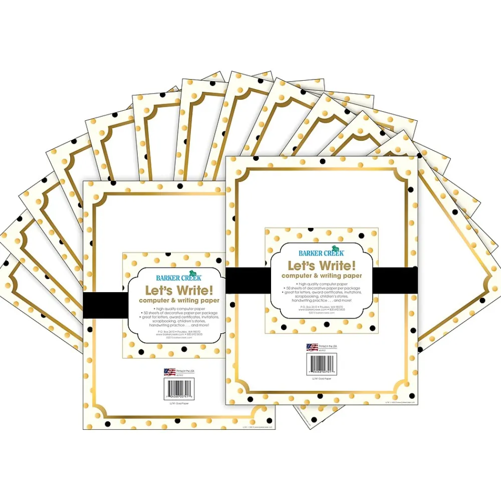 Classroom Paper*Barker Creek Gold Computer Paper, 100 Sheets/Set (BC3624)