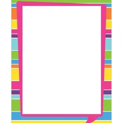 Multipurpose Paper*Barker Creek Happy Bright Stripes Computer Paper, 8-1/2" x 11", multi-color, 50 Sheets/Pack