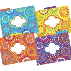 File Folders|Barker Creek Moroccan File Folder, 1/3-Cut Tab, Letter Size, Assorted, 36/Set (4401)
