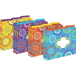 File Folders|Barker Creek Moroccan File Folder, 1/3-Cut Tab, Letter Size, Assorted, 107/Set (141)