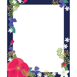 Classroom Paper*Barker Creek Petals & Prickles Computer Paper, 8 ½” x 11", 2 designs, 100 Sheets/Set (BC3882)