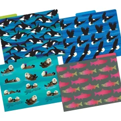 File Folders|Barker Creek Sea & Sky File Folder, 1/3-Cut Tab, Letter Size, Assorted, 36/Set (4405)