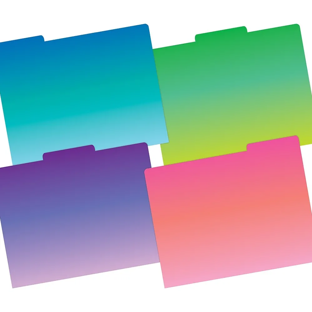 File Folders|Barker Creek Tie-Dye & Ombré File Folder, 1/3-Cut Tab, Letter Size, Assorted, 36/Set (4403)