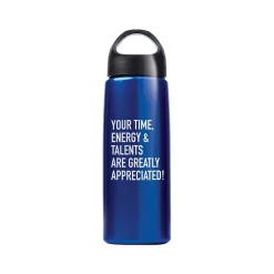 Baudville Luminous Plastic Water Bottle, 26 oz., 5/Pack (1370878MPK531)