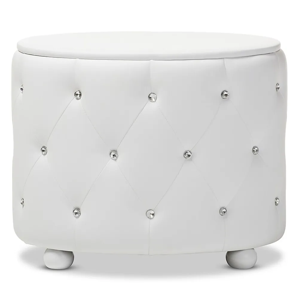 Storage Cabinets*Baxton Studio Davina 19.31" High 2-Drawer Nightstand, White (122-6755-HiT)