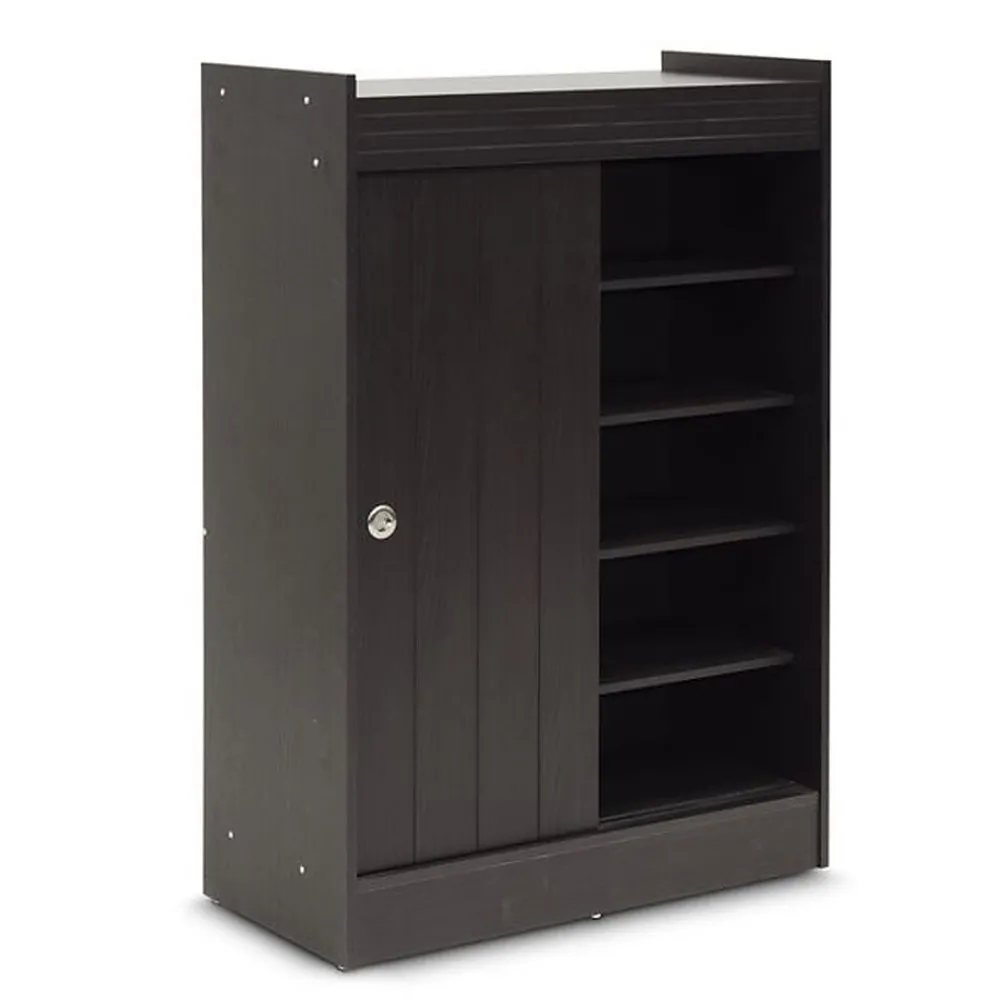 Storage Cabinets*Baxton Studio Francois 45" High Wood Shoe-Rack Cabinet with Four Shelves, Espresso (2633-5377-STPL)