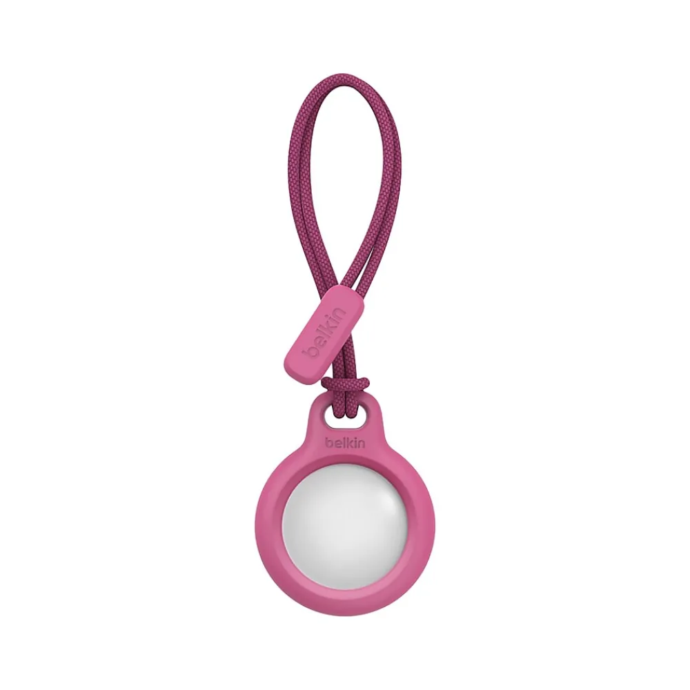 AirTag Secure Holder with Strap, Pink (F8W974btPNK)<Belkin Sale