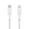 Belkin BOOST CHARGE Braided USB-C to Lightning Cable, 1 m / 3.3 ft., White