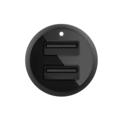 BOOST CHARGE Dual USB-A Car Charger 24 W + USB-A to Micro-USB Cable, Black<Belkin Sale