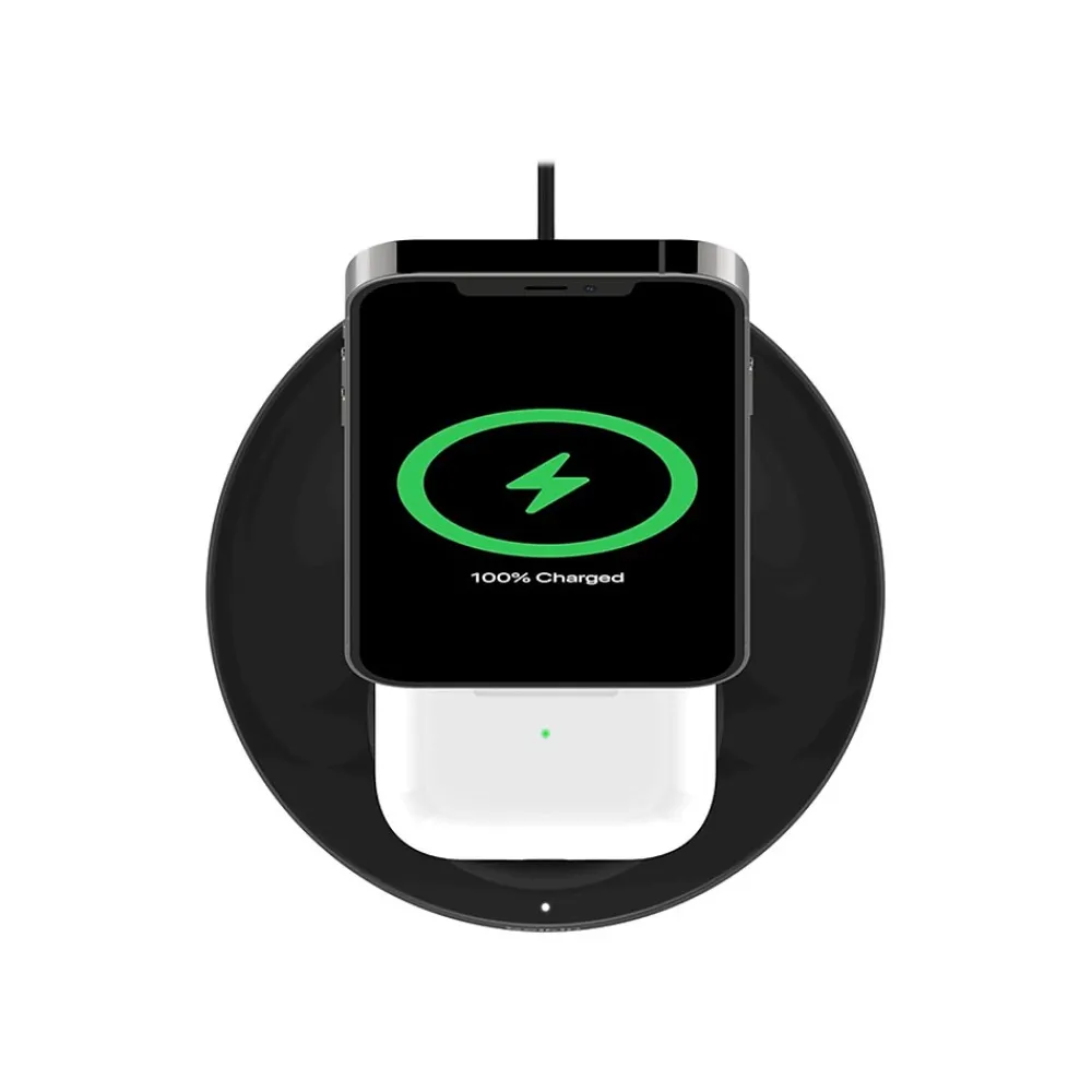 BOOST CHARGE PRO Wireless Charger with MagSafe for iPhone 12, Black (WIZ010TTBK)<Belkin Discount