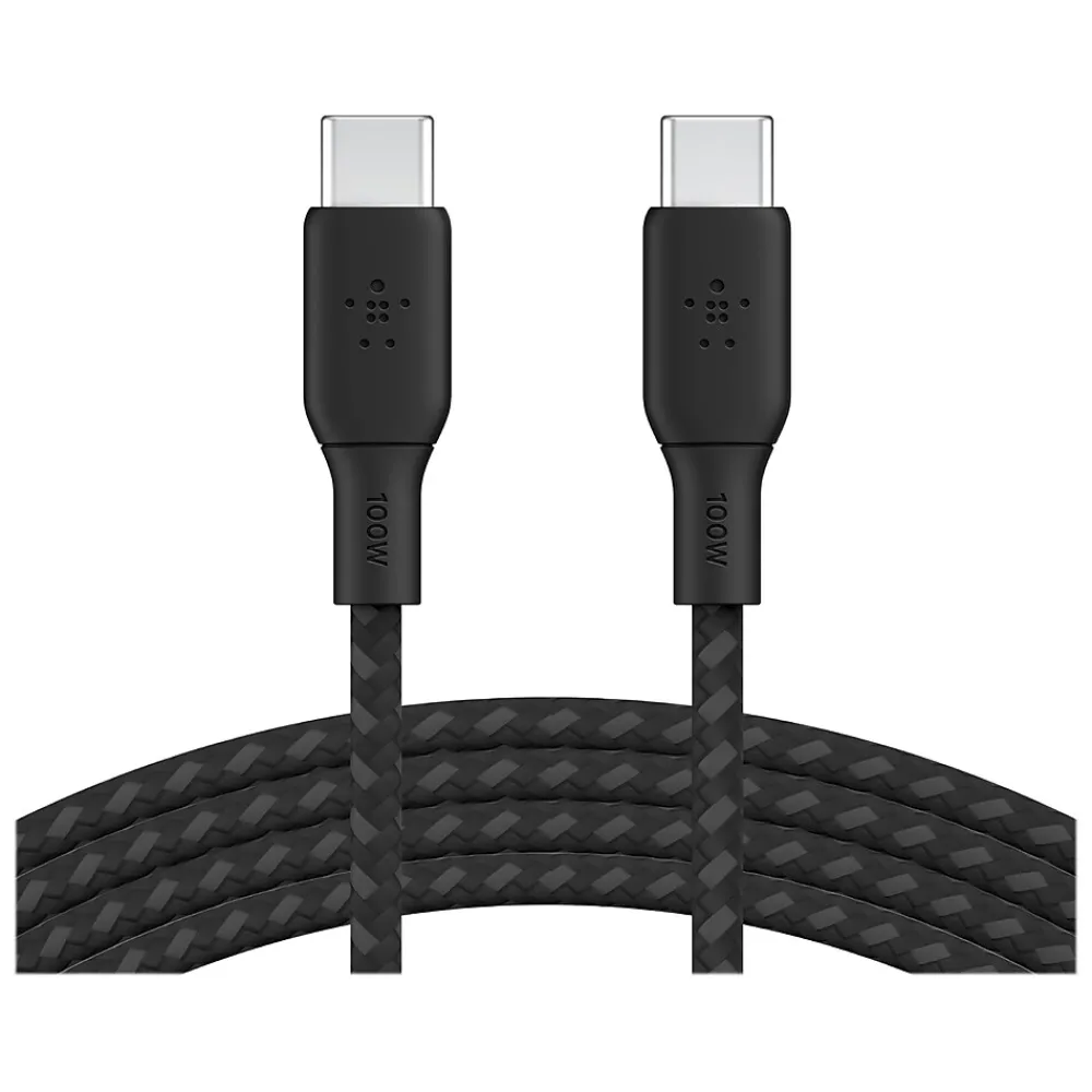 BoostCharge 6.56' USB-C to USB-C Power Cable, Male to Male, Black (CAB014BT2MBK)<Belkin Online