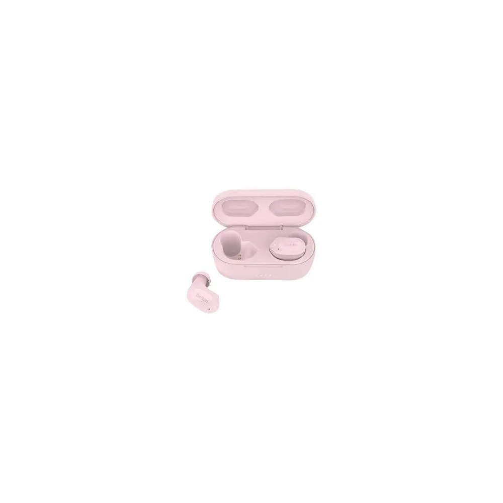 SoundForm Wireless Active Noise Canceling Earbuds Headphones, Bluetooth, Pink (AUC005BTPK)<Belkin New