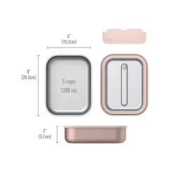 bentgo MicroSteel Lunch Box, Rose Gold, 41 oz. (BGSTLCH-RG)