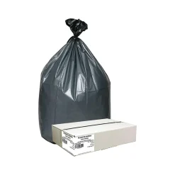 Platinum Plus 60 Gallon Industrial Trash Bag, 39" x 56", Low Density, 1.55 mil, Gray, 50 Bags/Box (PLA6070)<Berry Global