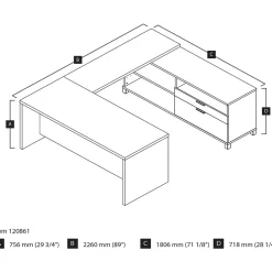 Computer Desks*bestar Pro-Linea 71