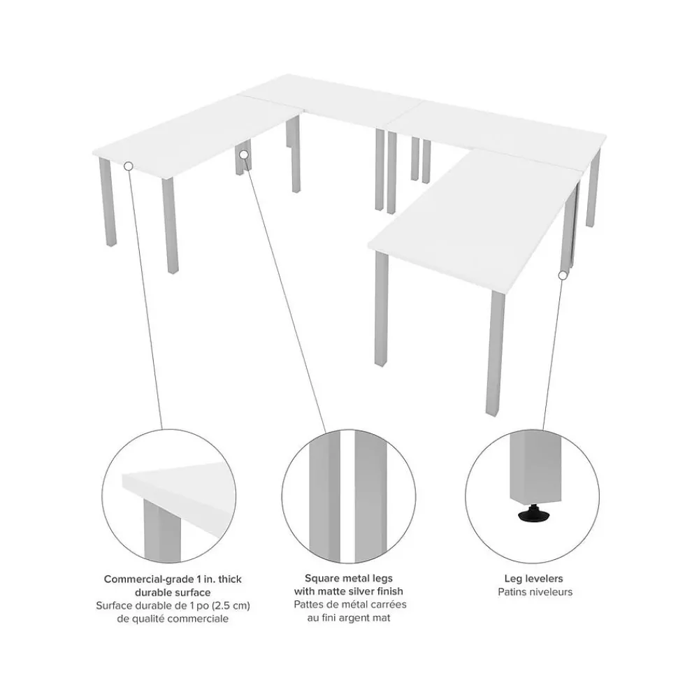 Office Desks*bestar Universel 60" Table Desk, White (65901-000017)
