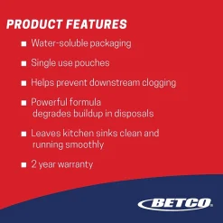 Probiotic Garbage Disposal Cleaner, Fruity Scent, 2 oz Packet, 30/Carton (BET2605P5700)<Betco Best