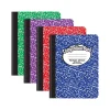 Composition Notebooks|Better Office 1-Subject Composition Notebooks, 7.5" x 9.75", Wide Ruled, 100 Sheets, Assorted Colors, 12/Pack (25212-12PK)